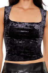 Crushed Velvet Crop Top | Forever 21 Womens