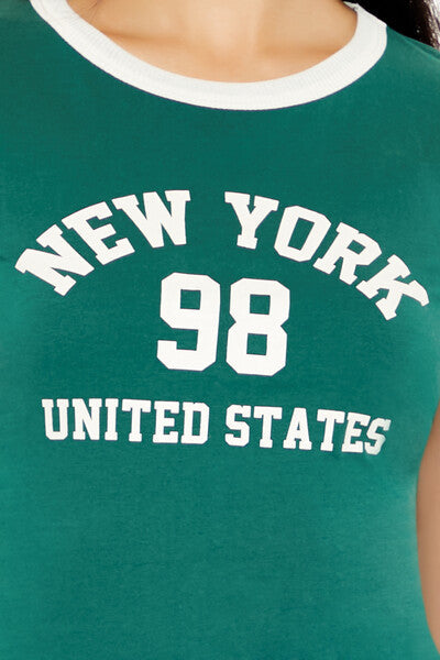 New York Cropped Ringer Tee | Forever 21 Womens