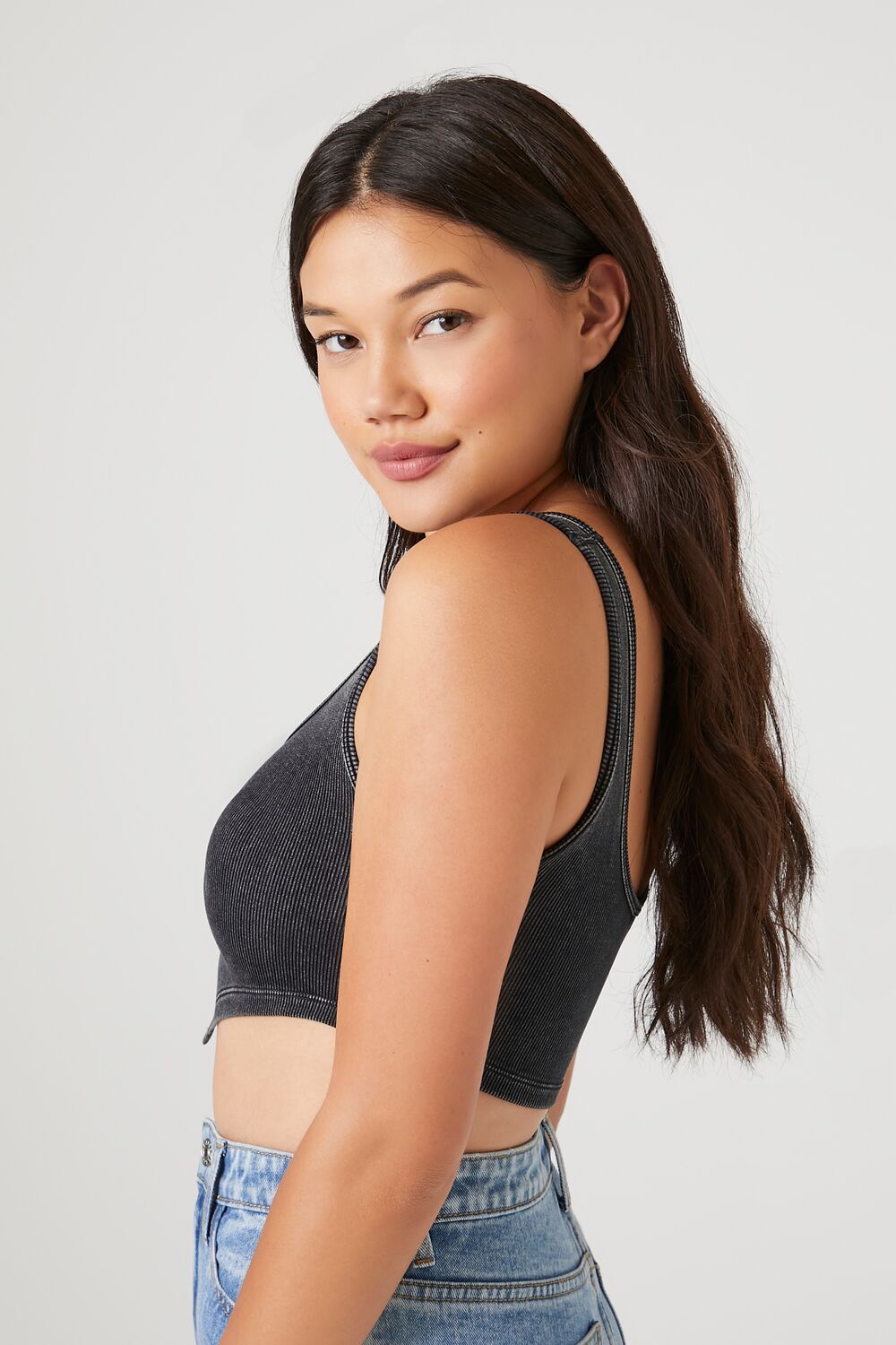 Seamless Ribbed V-Hem Tank Top | Forever 21 Womens