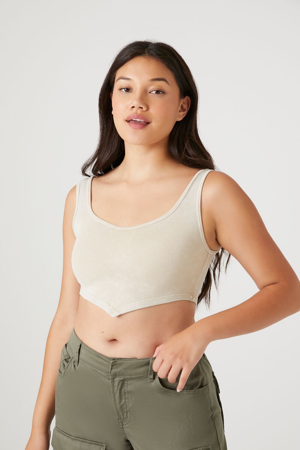Seamless Ribbed V-Hem Tank Top | Forever 21 Womens
