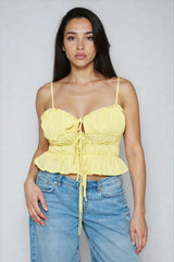 Smocked Poplin Peplum Cami Top | Forever 21 Womens