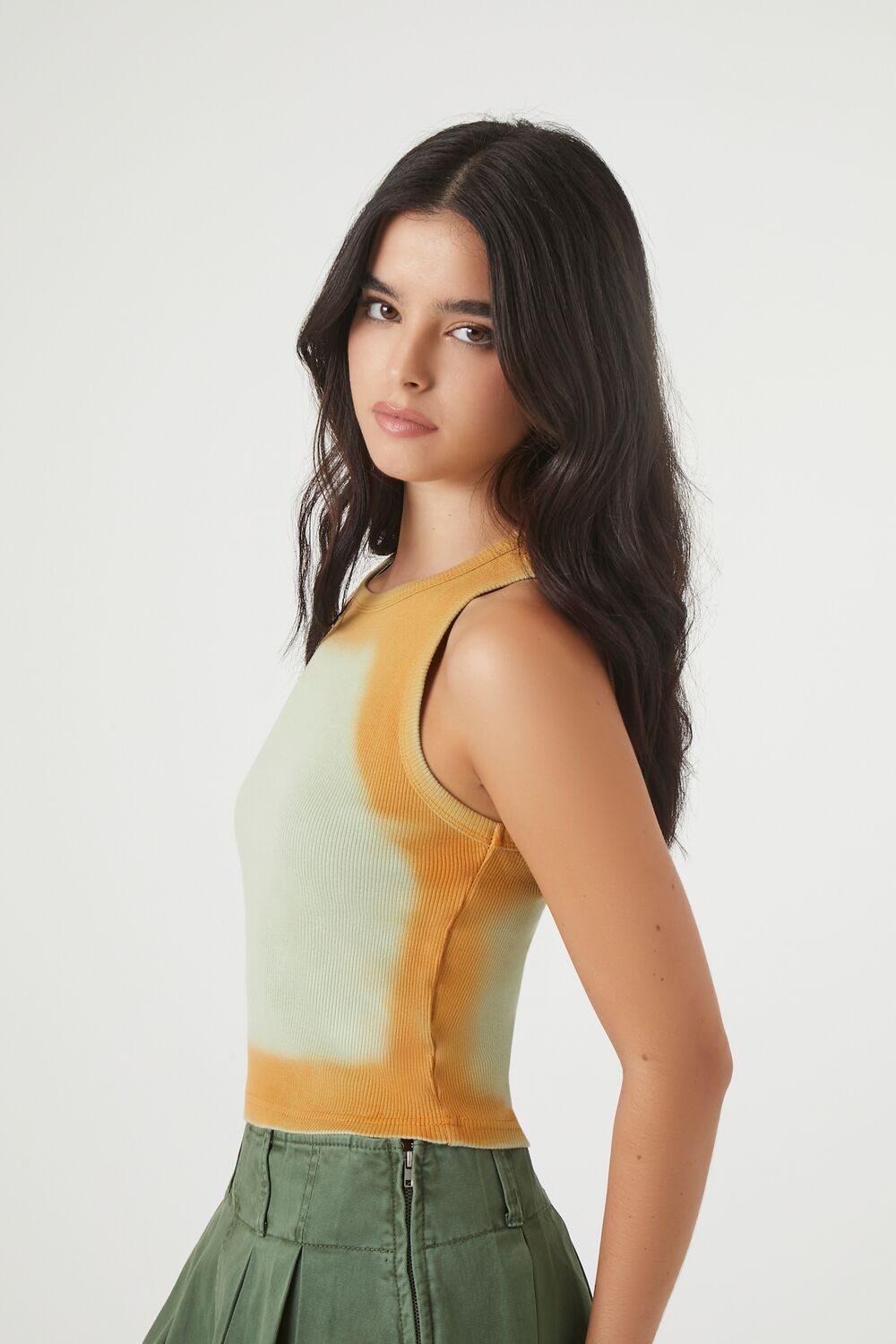 Airbrush Cropped Tank Top | Forever 21 Womens