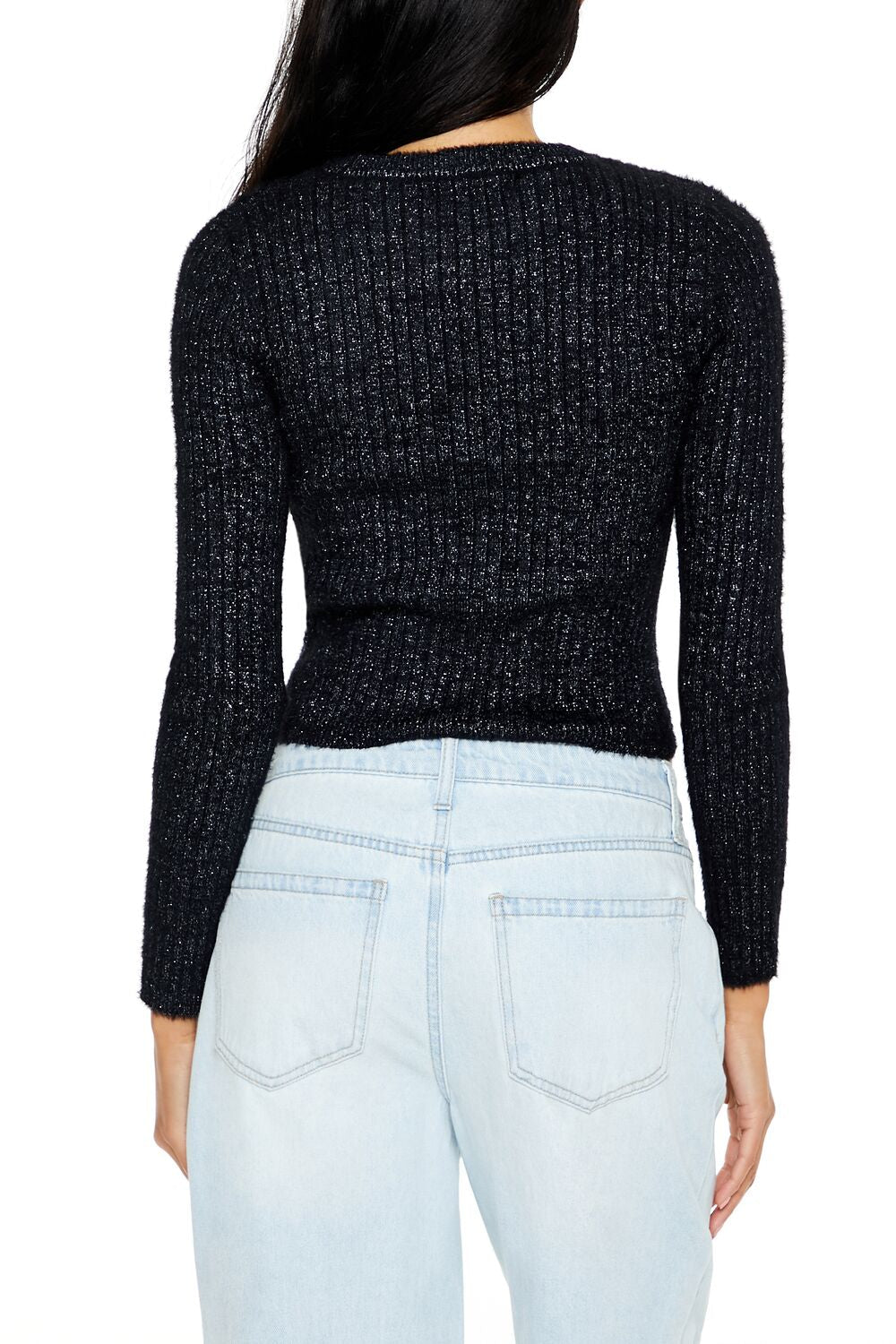 Ribbed Fuzzy Knit Sweater | Forever 21 Womens
