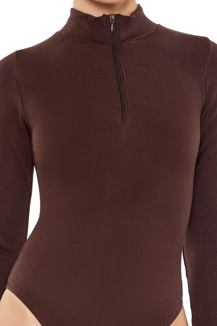 Seamless Half-Zip Bodysuit | Forever 21 Womens