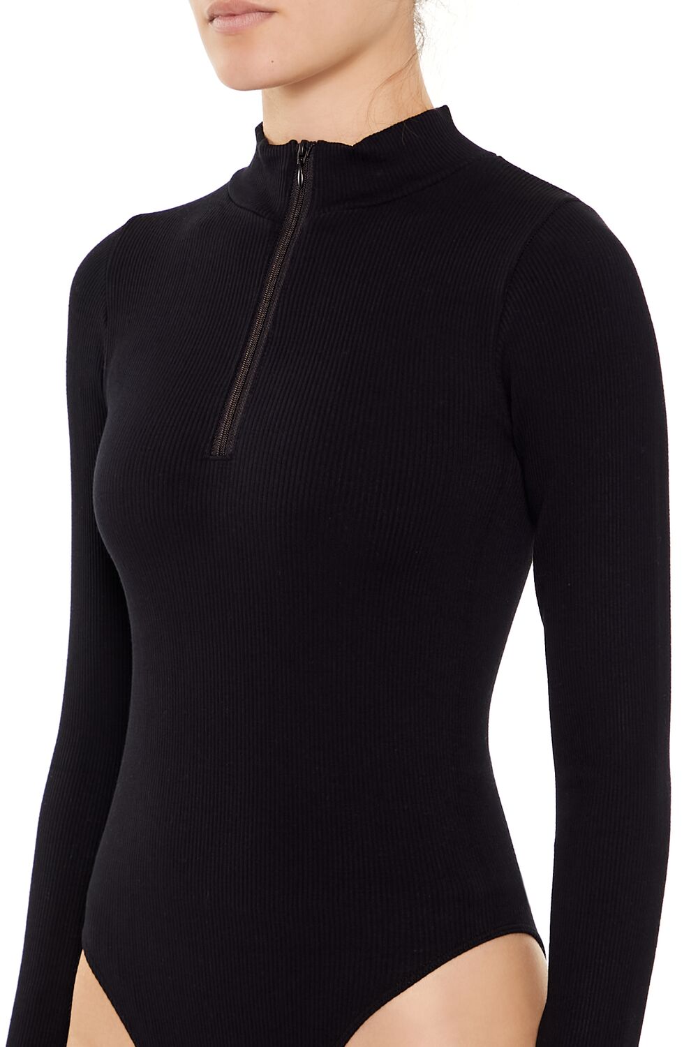 Seamless Half-Zip Bodysuit | Forever 21 Womens