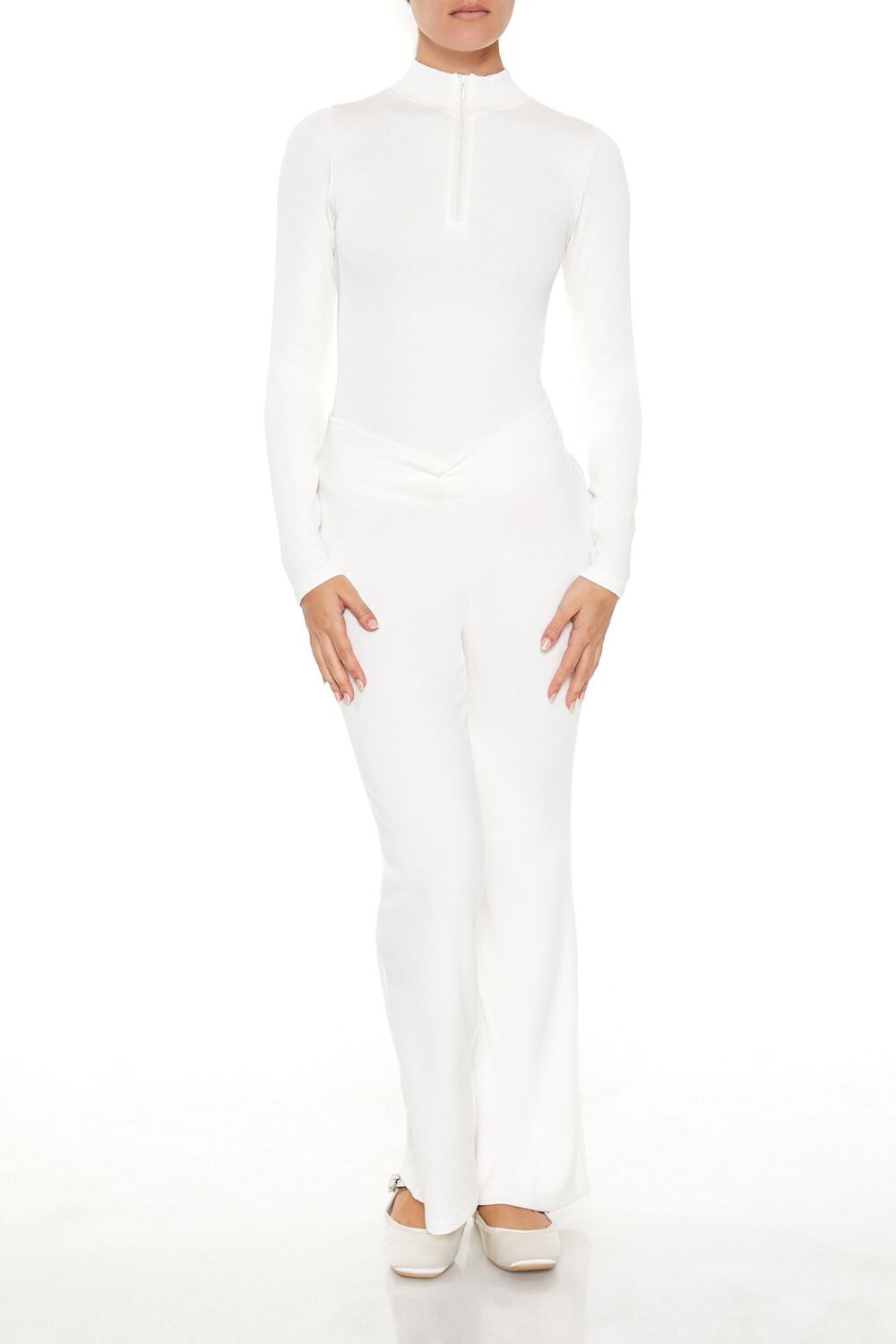 Seamless Half-Zip Bodysuit | Forever 21 Womens