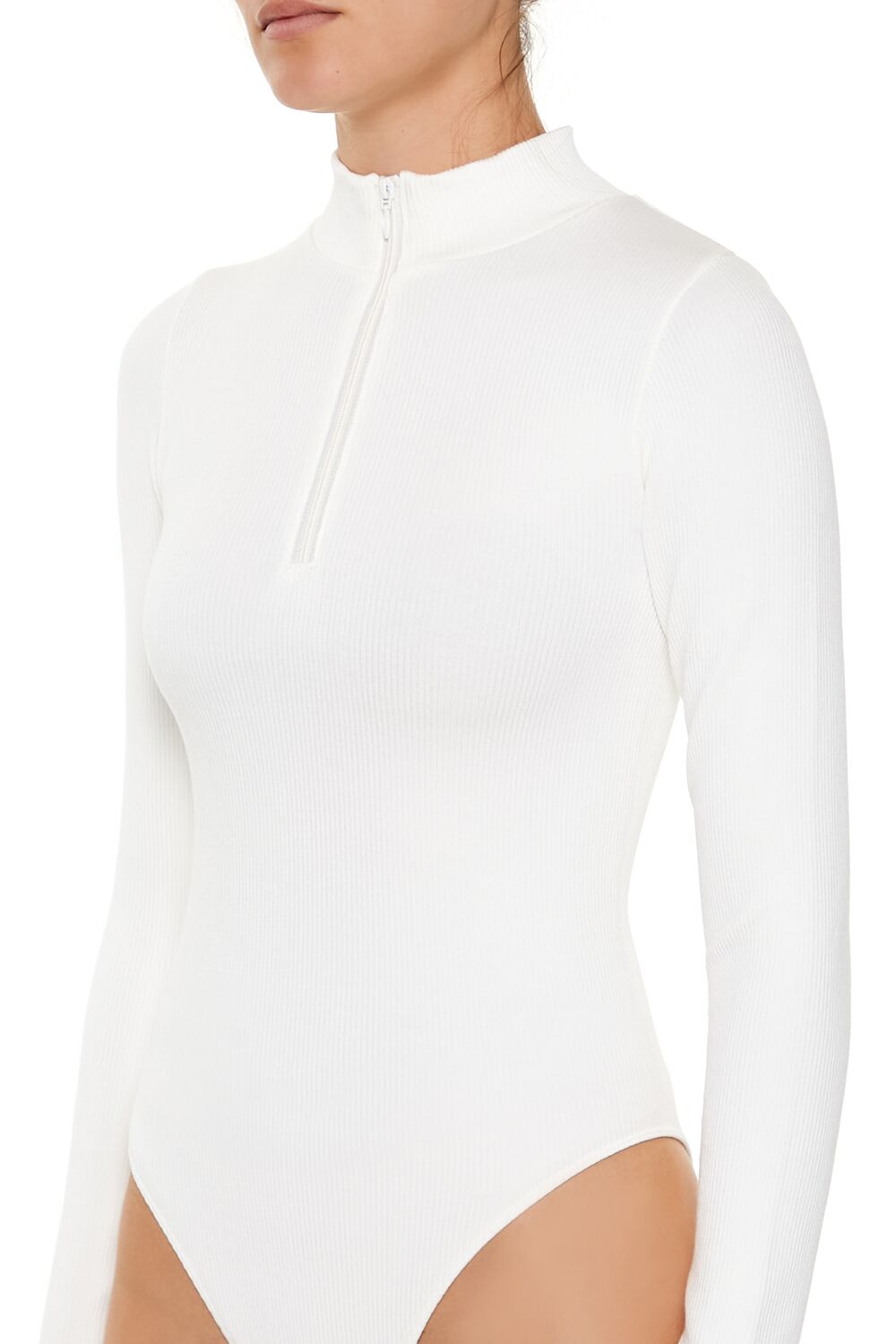 Seamless Half-Zip Bodysuit | Forever 21 Womens
