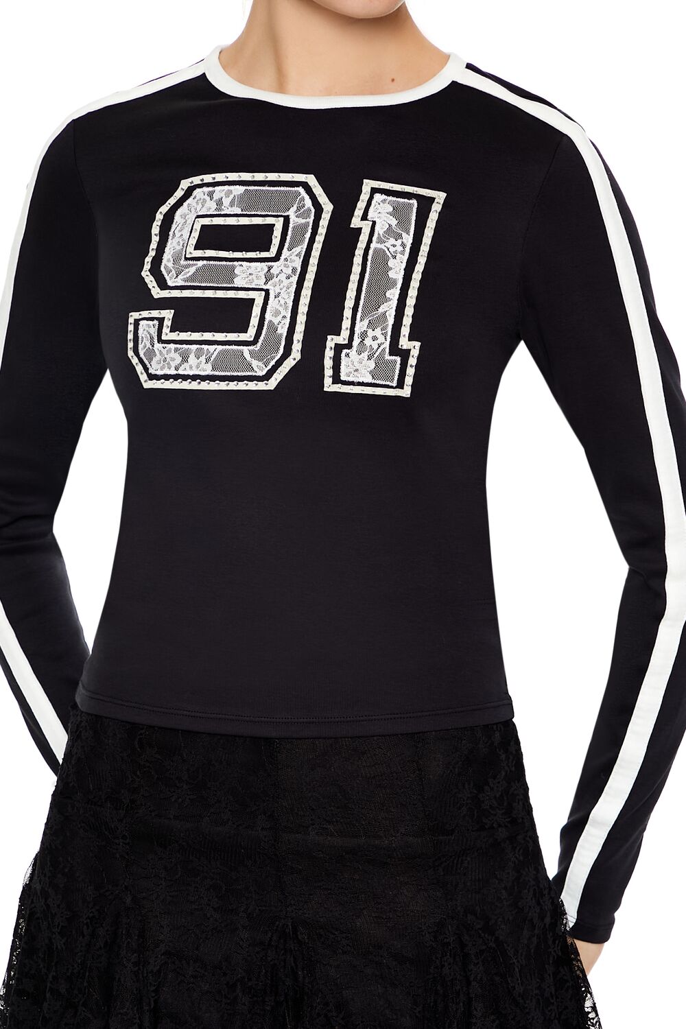 Rhinestone Lace 91 Tee | Forever 21 Womens
