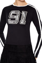 Rhinestone Lace 91 Tee | Forever 21 Womens