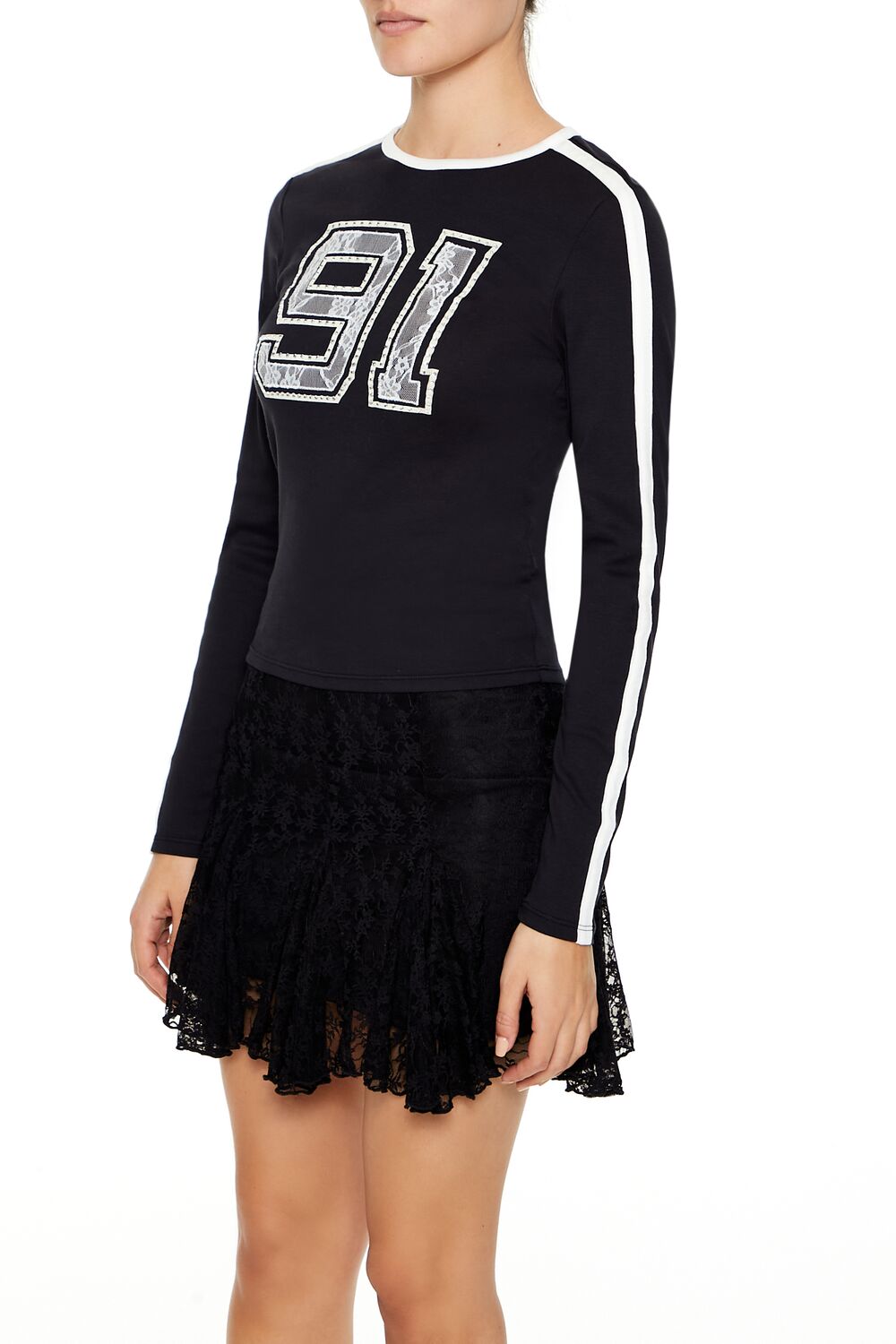 Rhinestone Lace 91 Tee | Forever 21 Womens