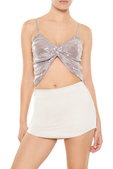 Sequin Notched-Hem Cropped Cami | Forever 21 Womens