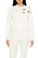 Sequin Star Drop-Sleeve Sweater | Forever 21 Womens