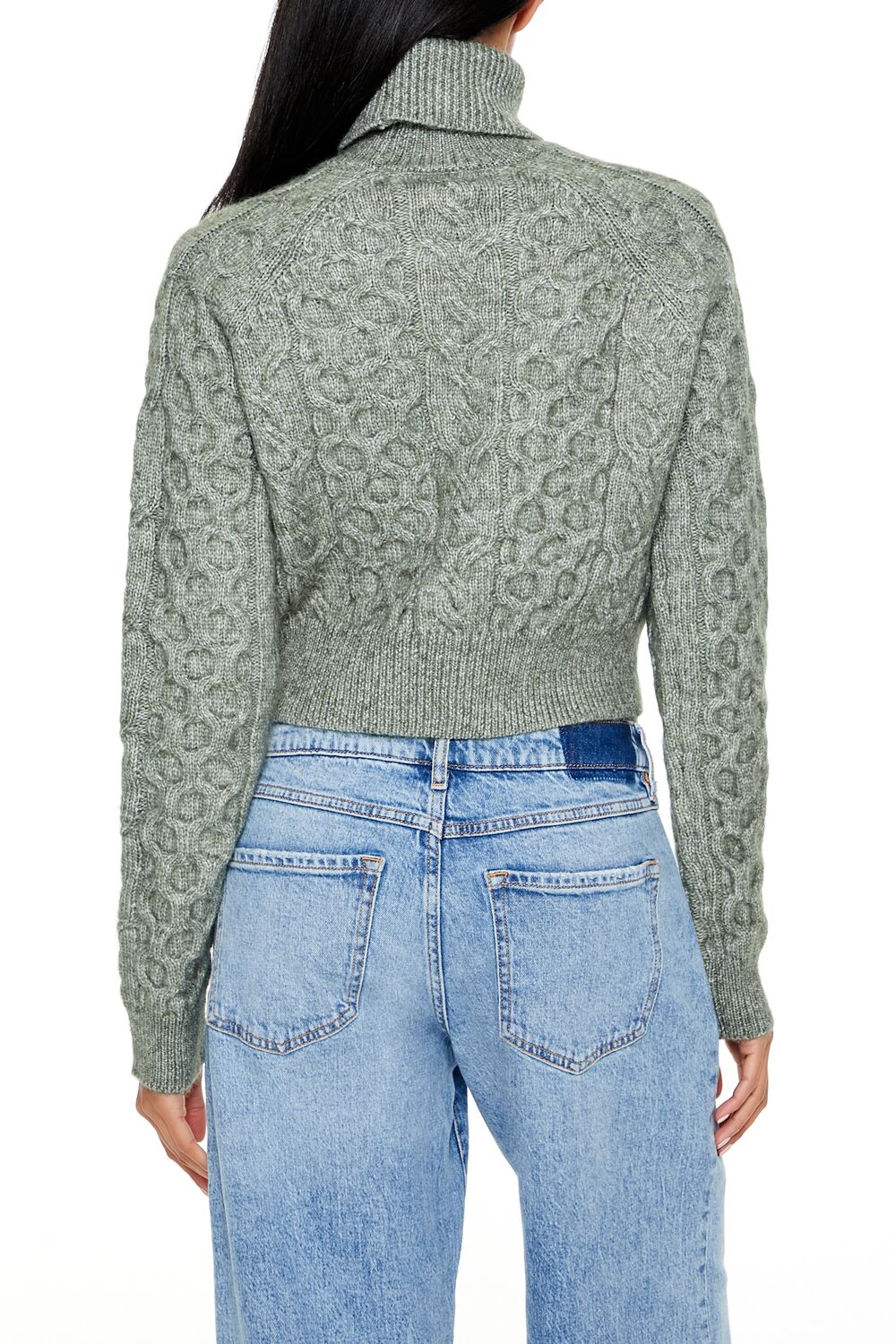 Cropped Cable Knit Turtleneck Sweater | Forever 21 Womens
