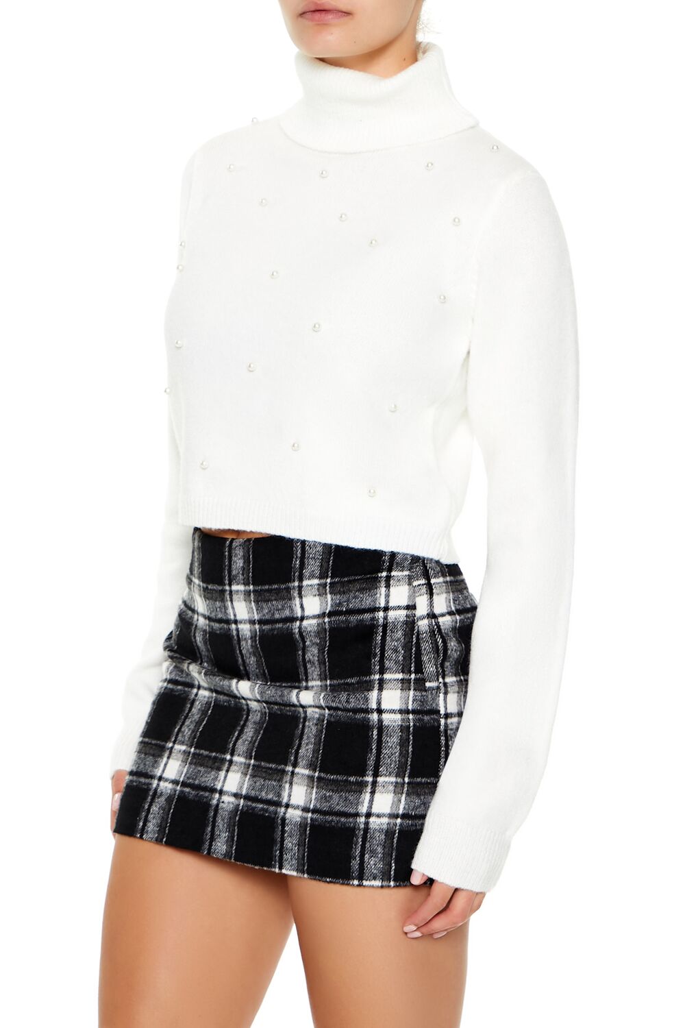 Faux Pearl Turtleneck Sweater | Forever 21 Womens