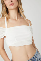 Mesh Off-the-Shoulder Crop Top | Forever 21 Womens