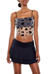 Flocked Floral Cropped Cami | Forever 21 Womens