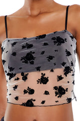 Flocked Floral Cropped Cami | Forever 21 Womens