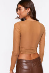 Illusion Neckline Corset Crop Top | Forever 21 Womens