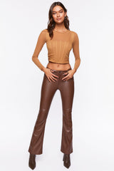 Illusion Neckline Corset Crop Top | Forever 21 Womens