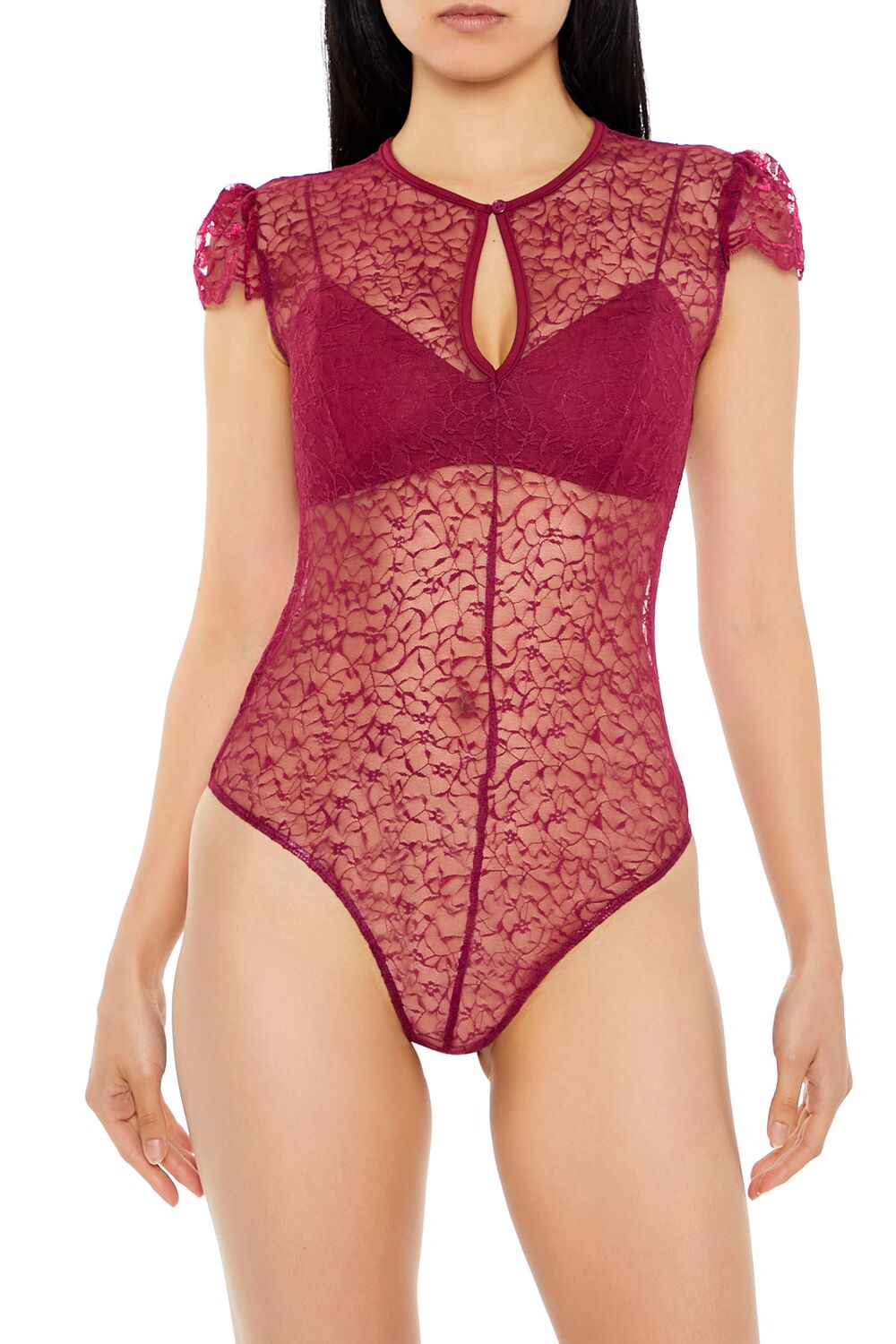 Sheer Lace Thong Bodysuit | Forever 21 Womens