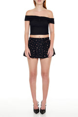 Mesh Off-the-Shoulder Crop Top | Forever 21 Womens