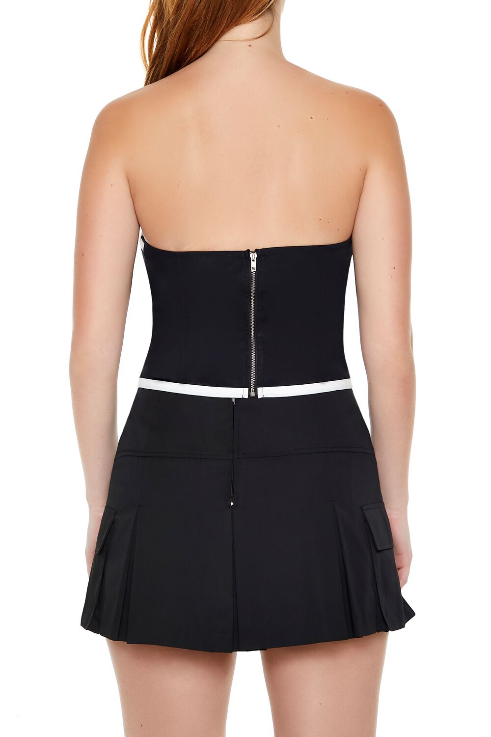 Colorblock Lace-Up Tube Crop Top | Forever 21 Womens