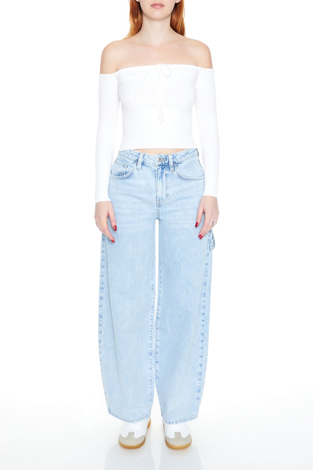 Off-the-Shoulder Sweater-Knit Top | Forever 21 Womens