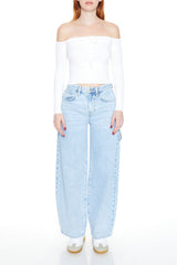 Off-the-Shoulder Sweater-Knit Top | Forever 21 Womens