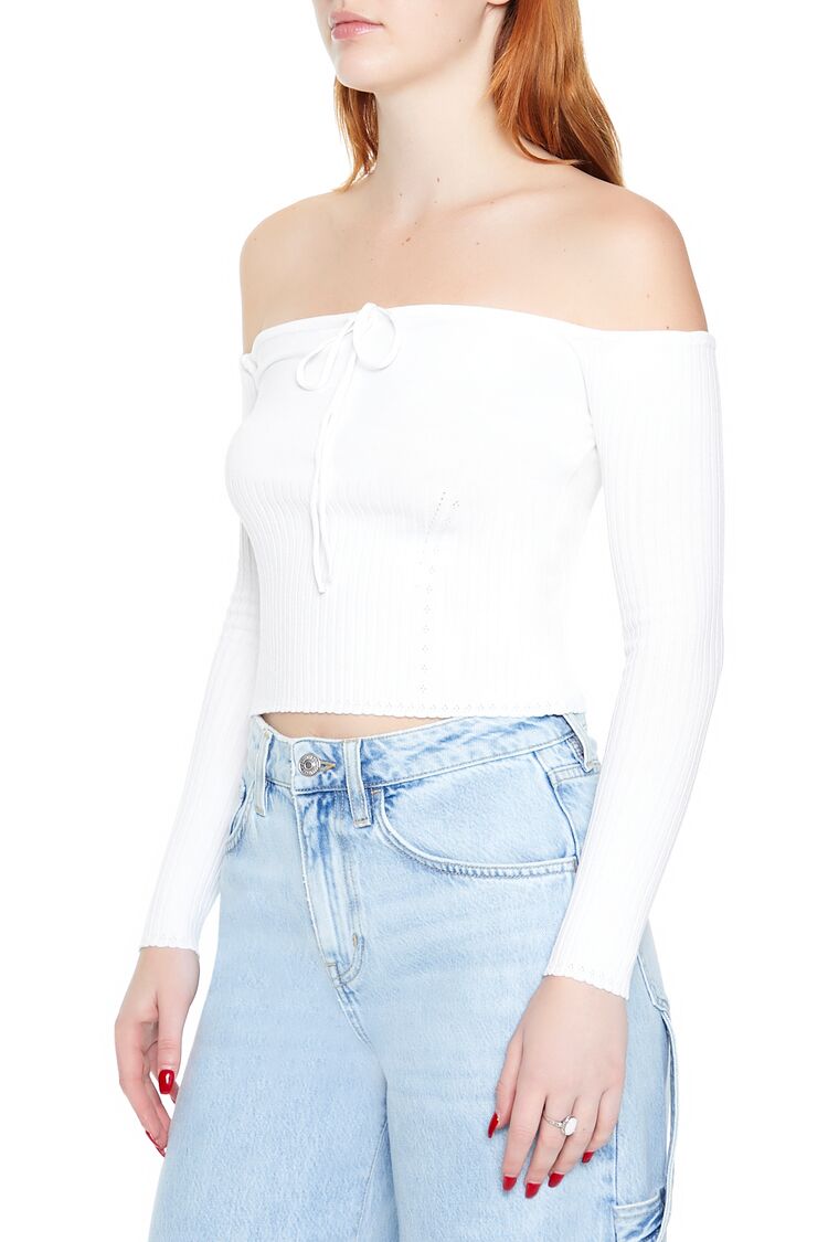 Off-the-Shoulder Sweater-Knit Top | Forever 21 Womens