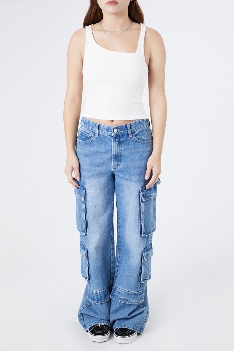 Ribbed Asymmetrical Tank Top | Forever 21 Womens