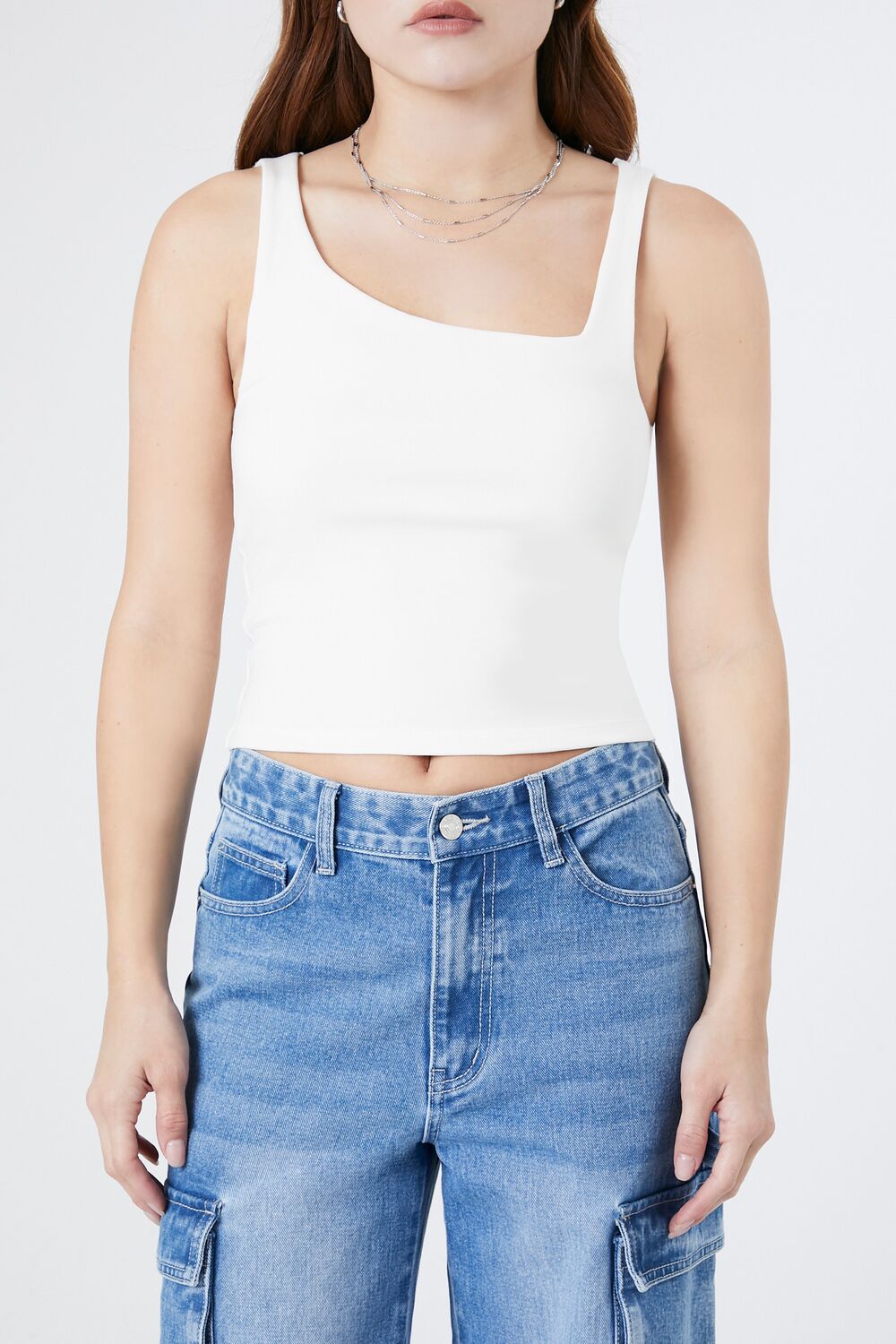 Ribbed Asymmetrical Tank Top | Forever 21 Womens