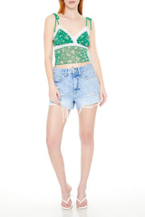 Lace-Trim Floral Tie-Strap Cami | Forever 21 Womens