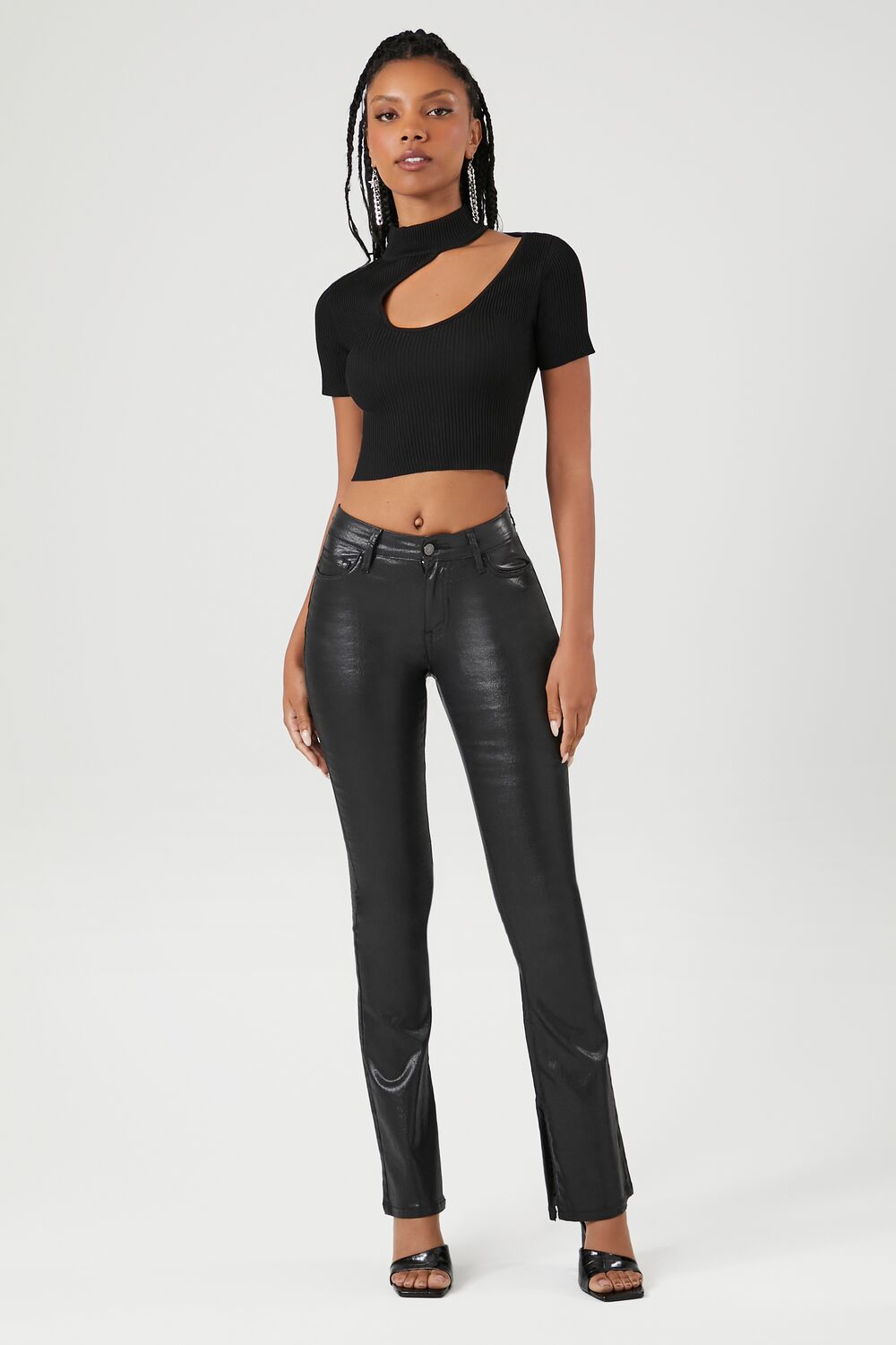 Sweater-Knit Cutout Crop Top | Forever 21 Womens