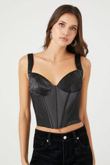 Satin Bustier Crop Top | Forever 21 Womens