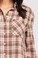 Long Sleeve Button Down Shirt, Chest Patch Pockets Shirred Shoulder De | Forever 21 Womens