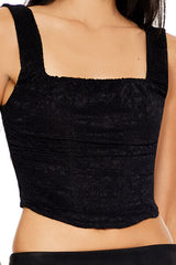 Lace-Up Lace Crop Top | Forever 21 Womens