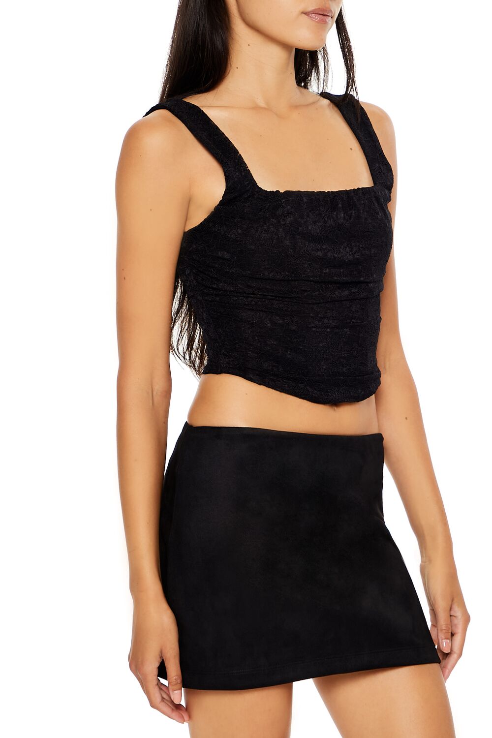 Lace-Up Lace Crop Top | Forever 21 Womens
