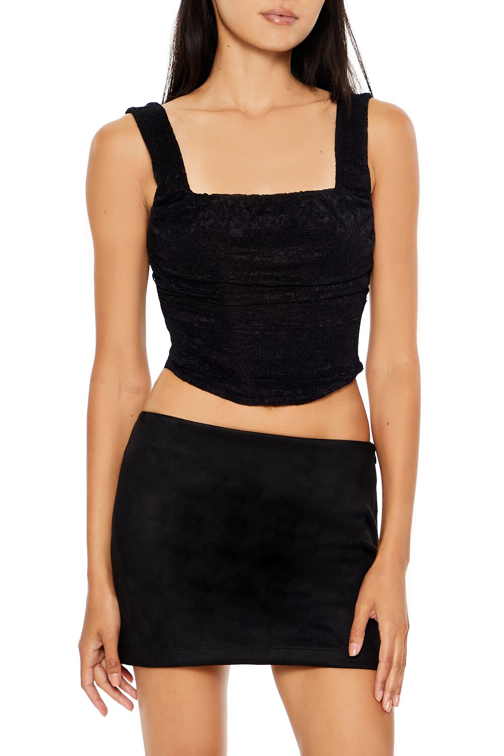 Lace-Up Lace Crop Top | Forever 21 Womens