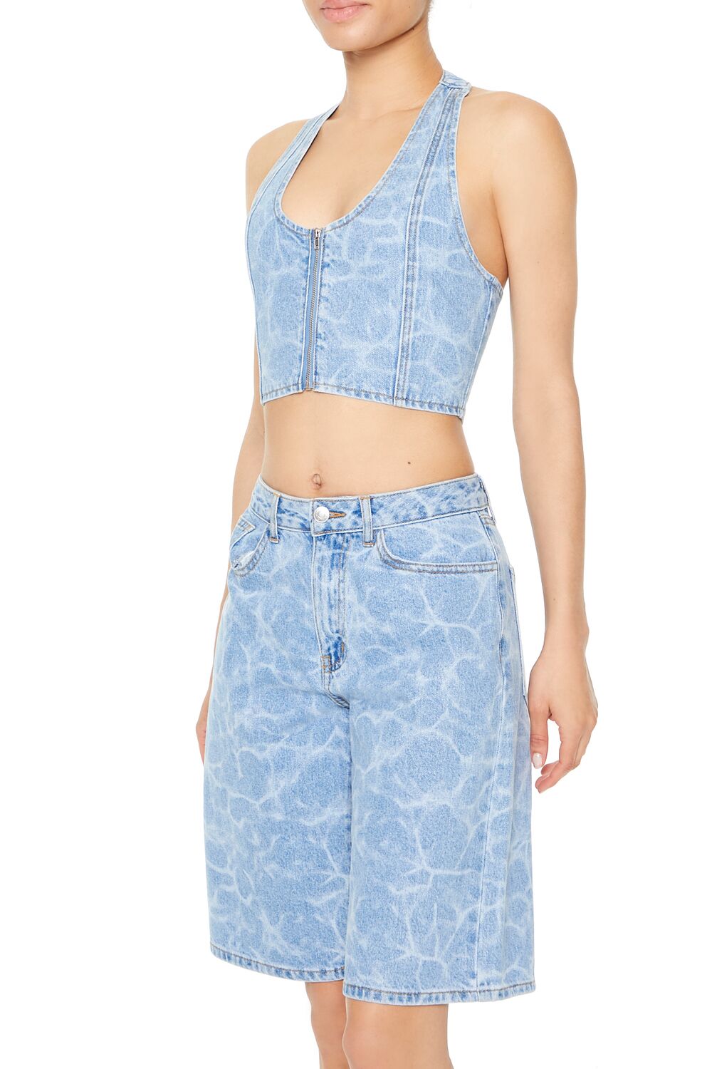 Water Print Halter Crop Top | Forever 21 Womens