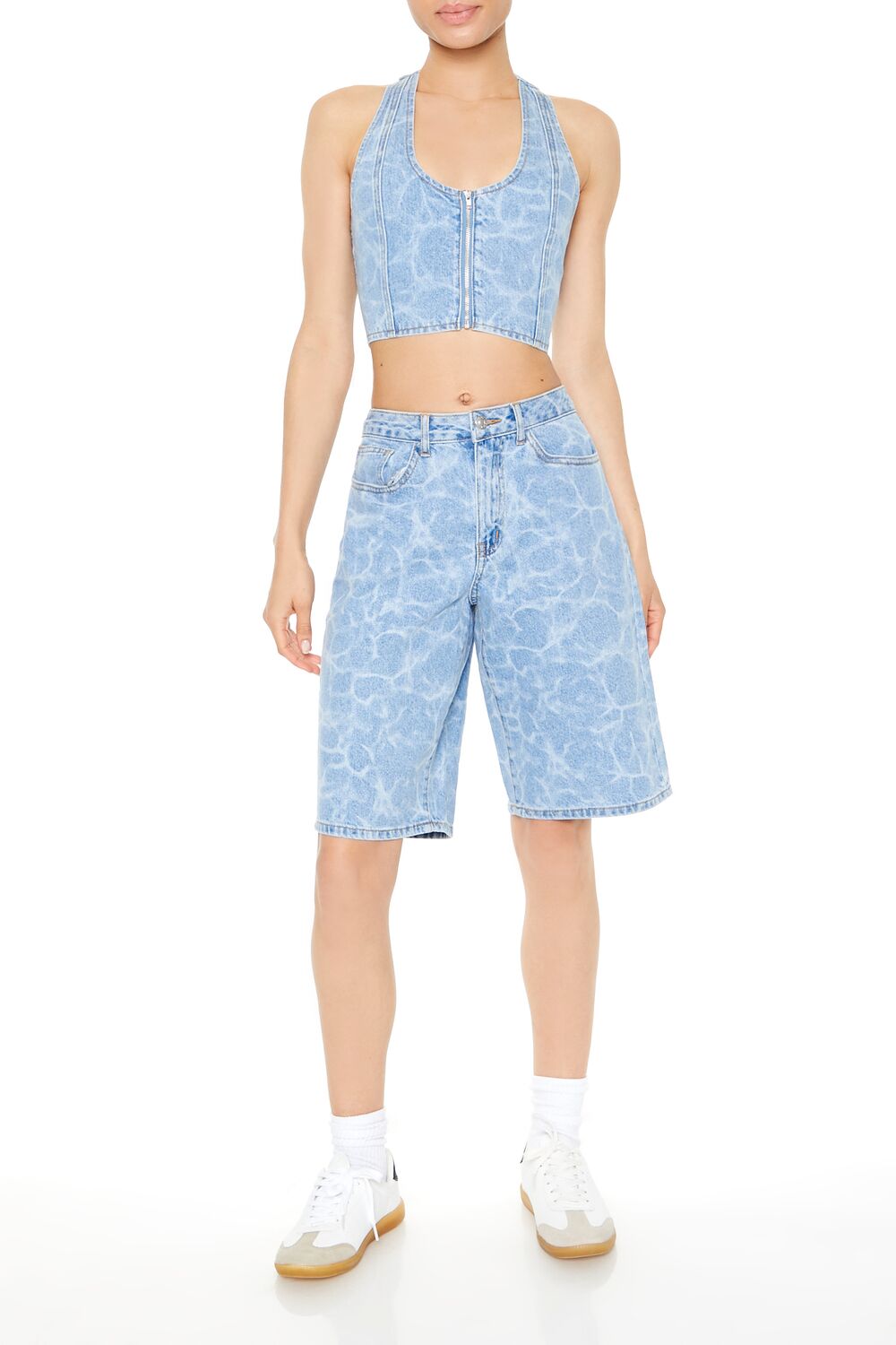 Water Print Halter Crop Top | Forever 21 Womens