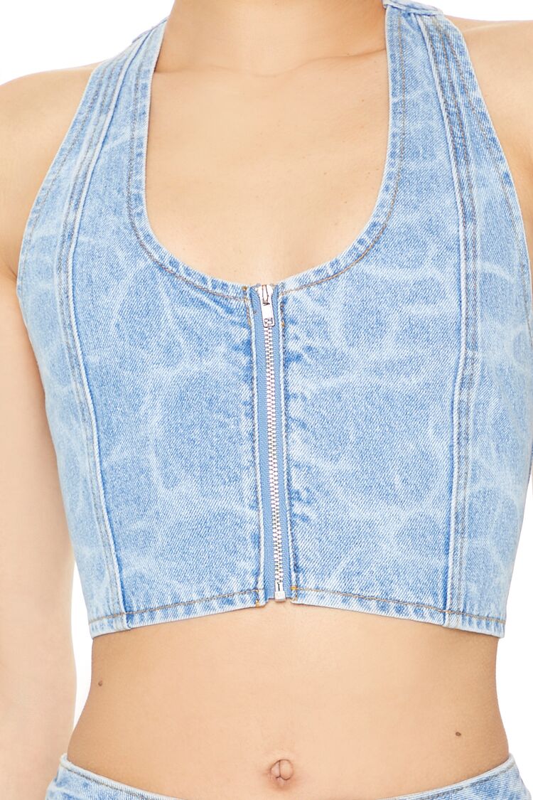 Water Print Halter Crop Top | Forever 21 Womens