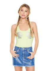 Rhinestone Seashell Bodysuit | Forever 21 Womens