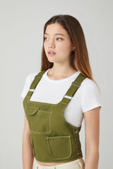Twill Overall Crop Top | Forever 21 Womens