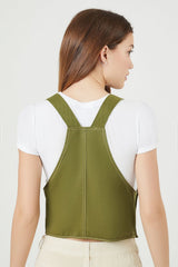 Twill Overall Crop Top | Forever 21 Womens