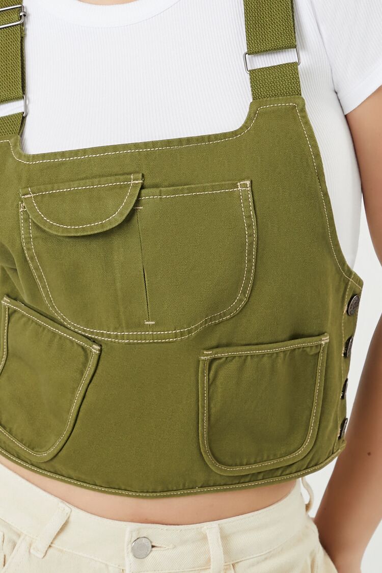 Twill Overall Crop Top | Forever 21 Womens