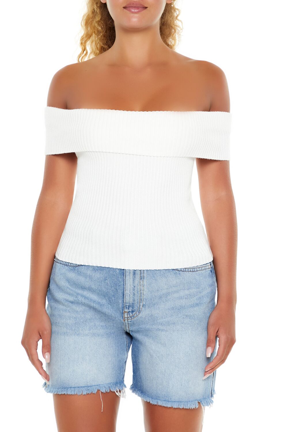Off-the-Shoulder Sweater-Knit Top | Forever 21 Womens