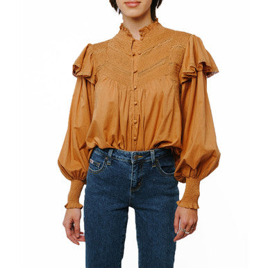 Mabel Smock Detail Long Sleeve Top | Forever 21 Womens