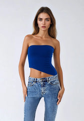 Asymmetrical-Hem Cropped Tube Top | Forever 21 Womens