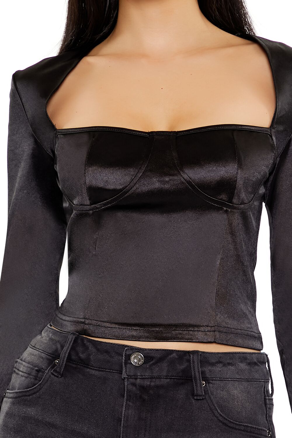Square-Neck Bustier Crop Top | Forever 21 Womens