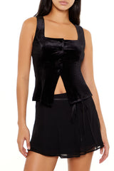 Velvet Button-Front Tank Top | Forever 21 Womens